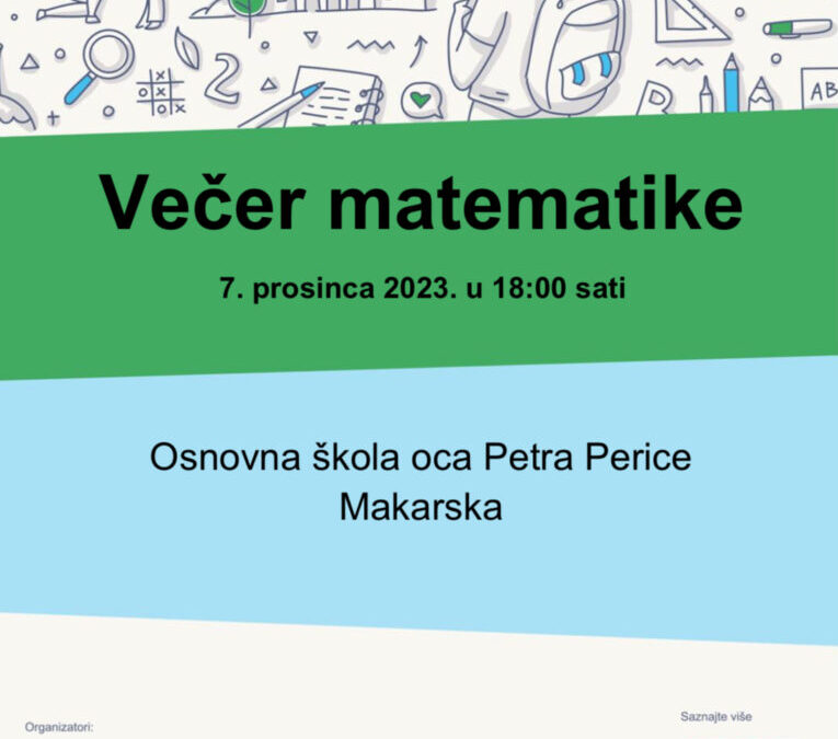 Poziv za Večer matematike 2023.