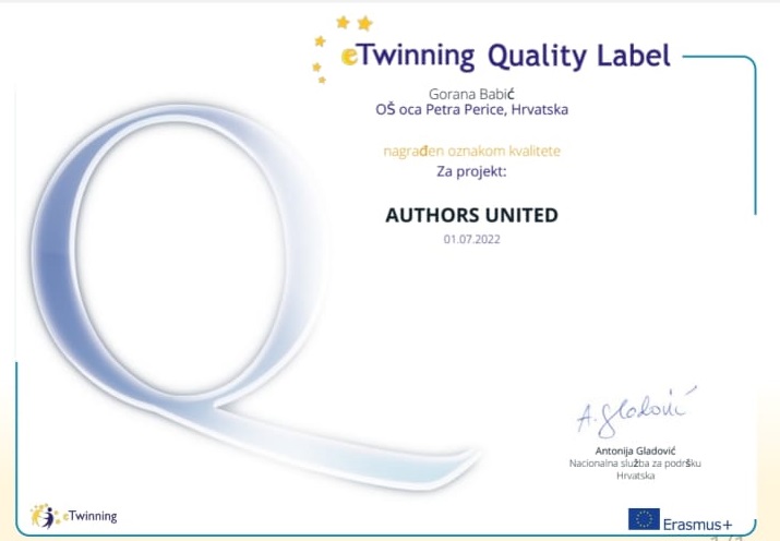 eTwinning projekt: Authors United